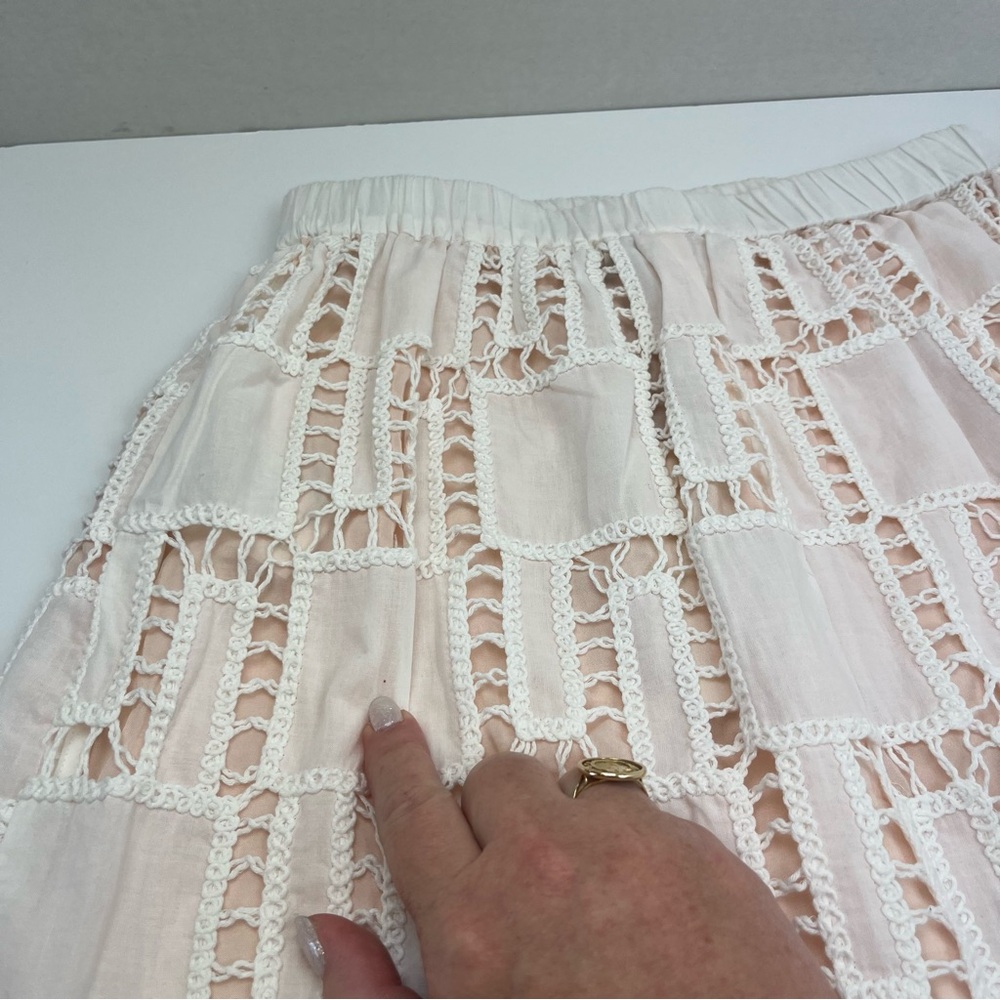 Ba&sh Anira Skirt Off White Pull-On Lined Womens Size‎ XS Cotton NEW *TINY FLAW - Picture 12 of 16